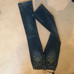 NWT Vintage Miss Me jeans. Boot cuff with sparkle!